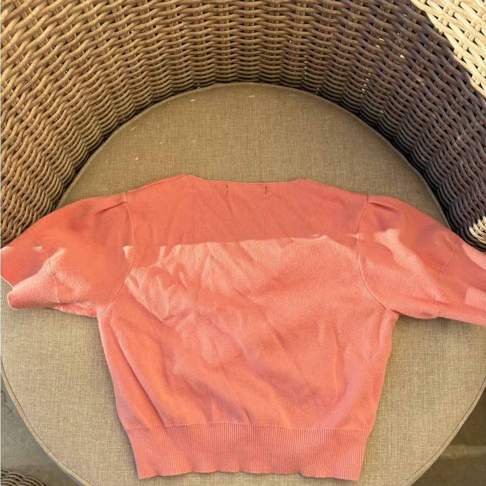 Peach Ruched Crop Top - Picture 3 of 3